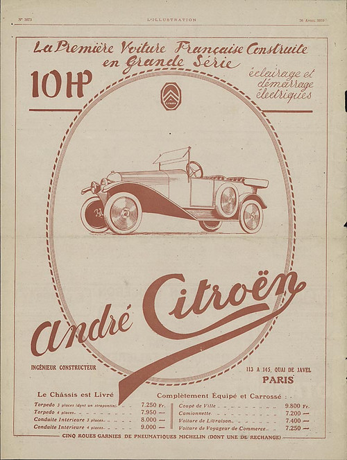 Реклама автомобиля Citroën , 
